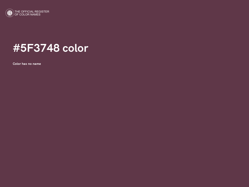 #5F3748 color image