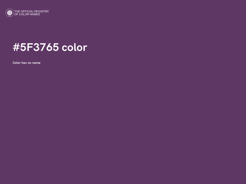 #5F3765 color image
