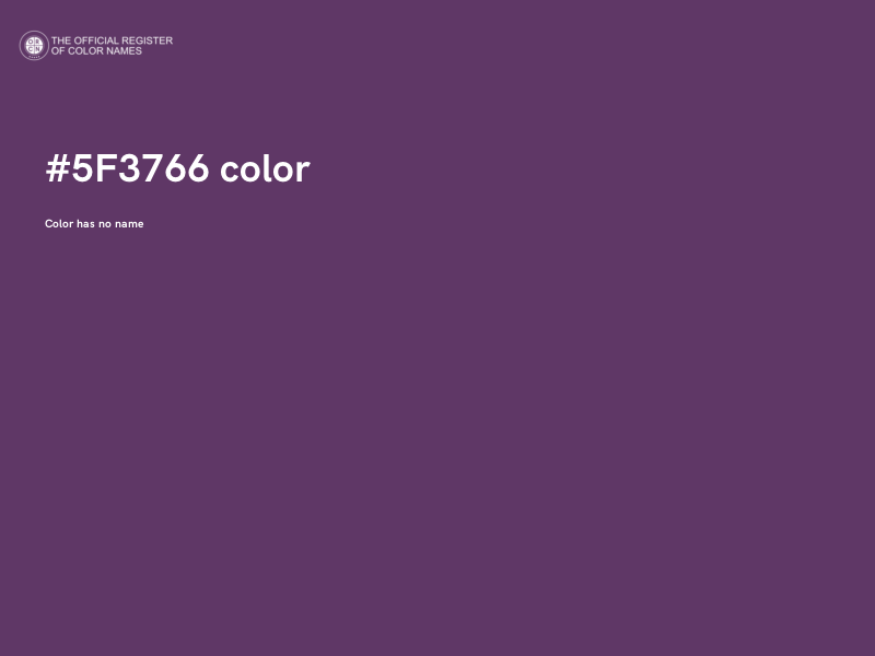 #5F3766 color image