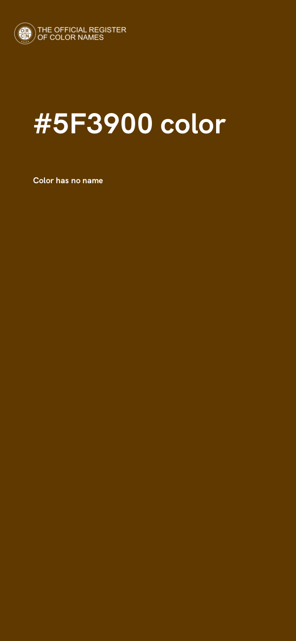 #5F3900 color image