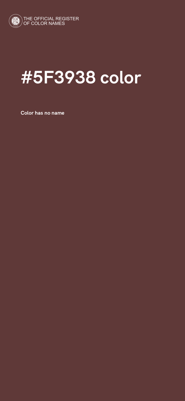 #5F3938 color image
