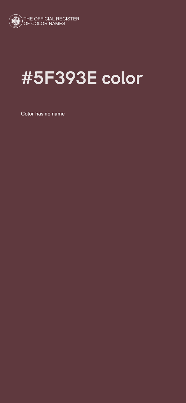 #5F393E color image