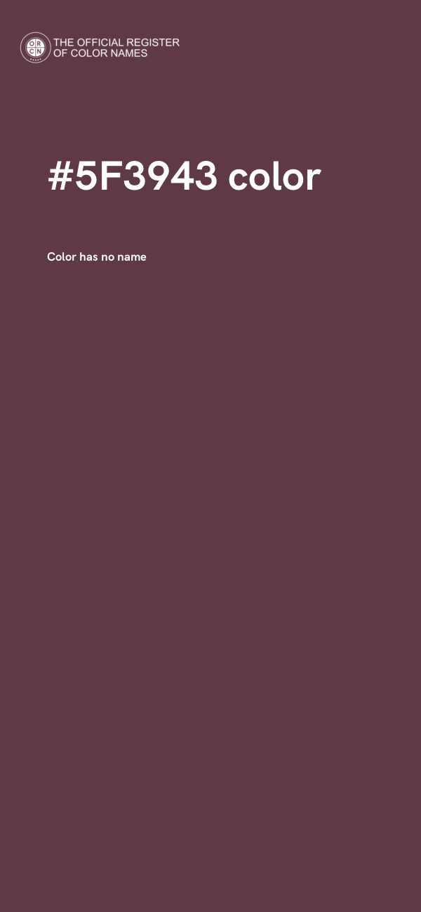 #5F3943 color image