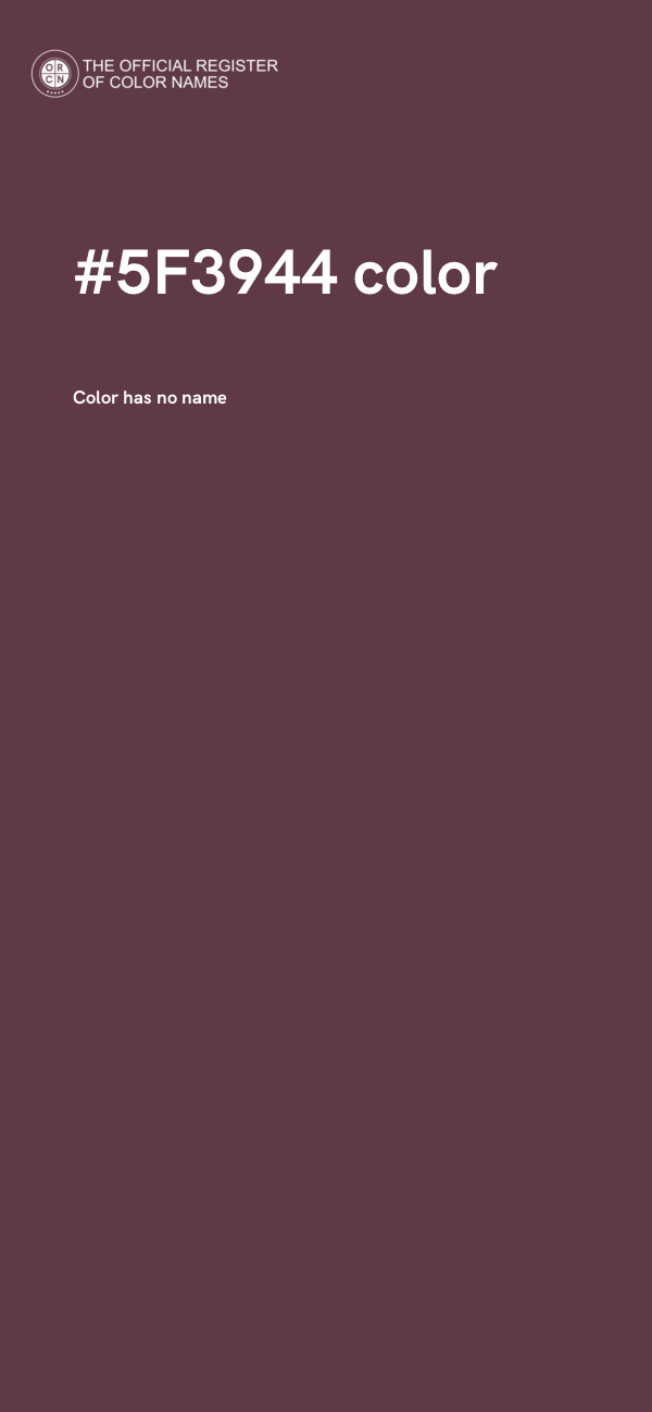#5F3944 color image