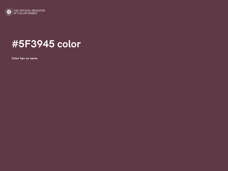 #5F3945 color image