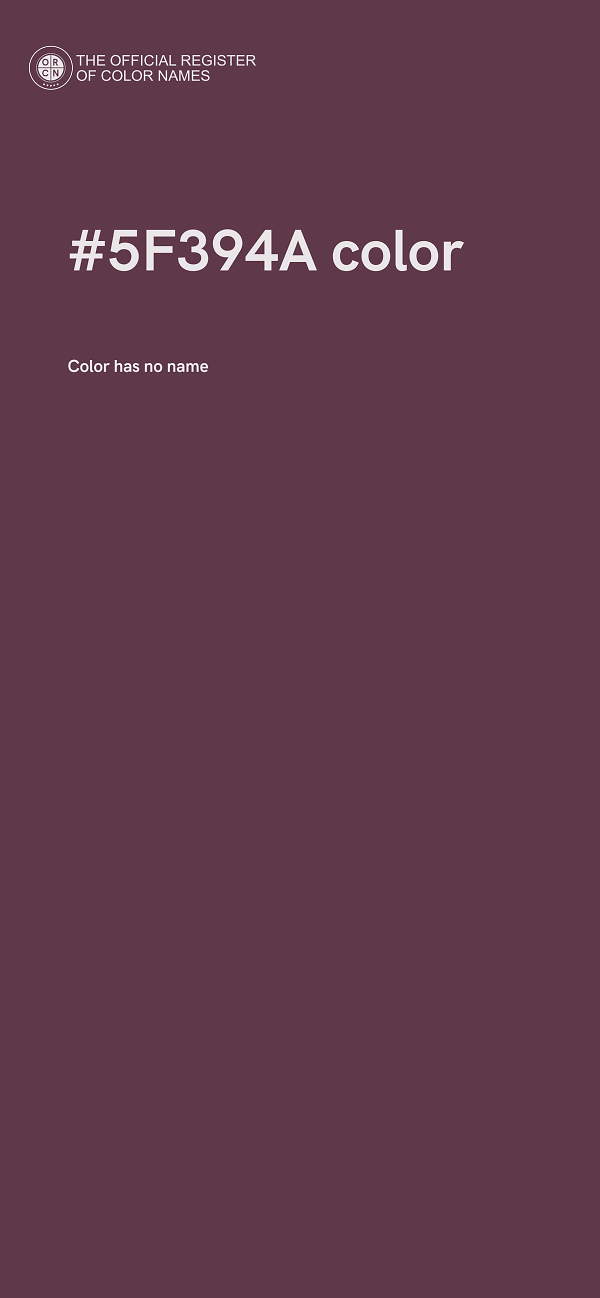 #5F394A color image