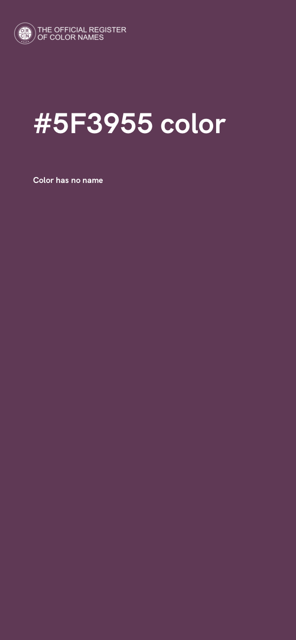 #5F3955 color image