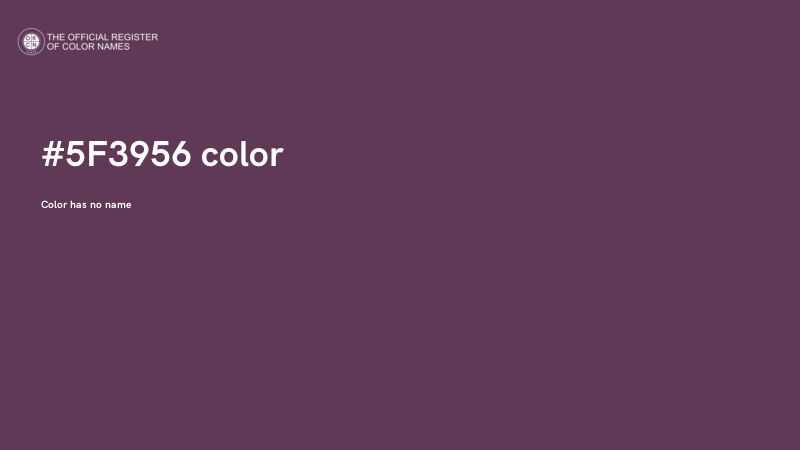 #5F3956 color image