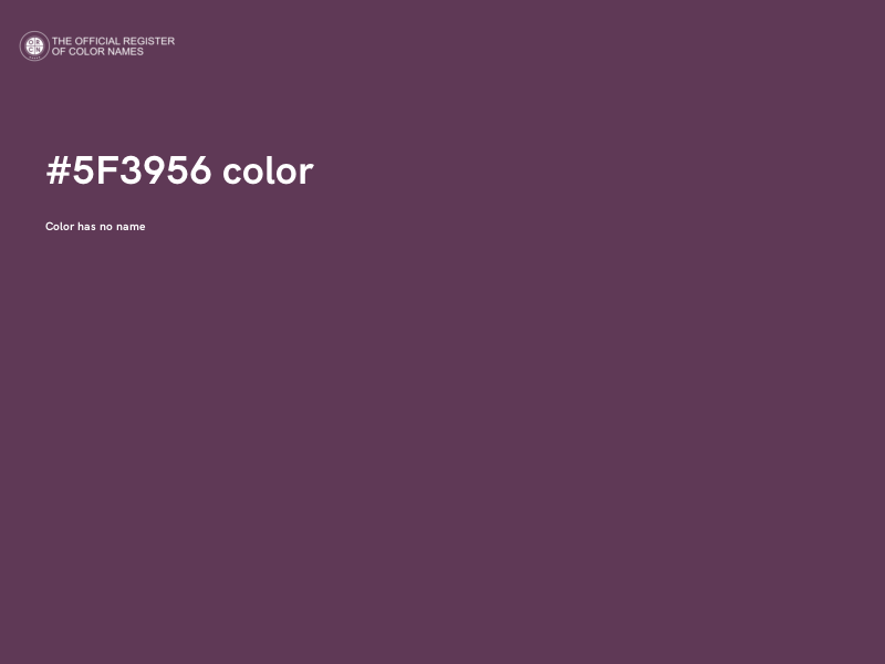 #5F3956 color image