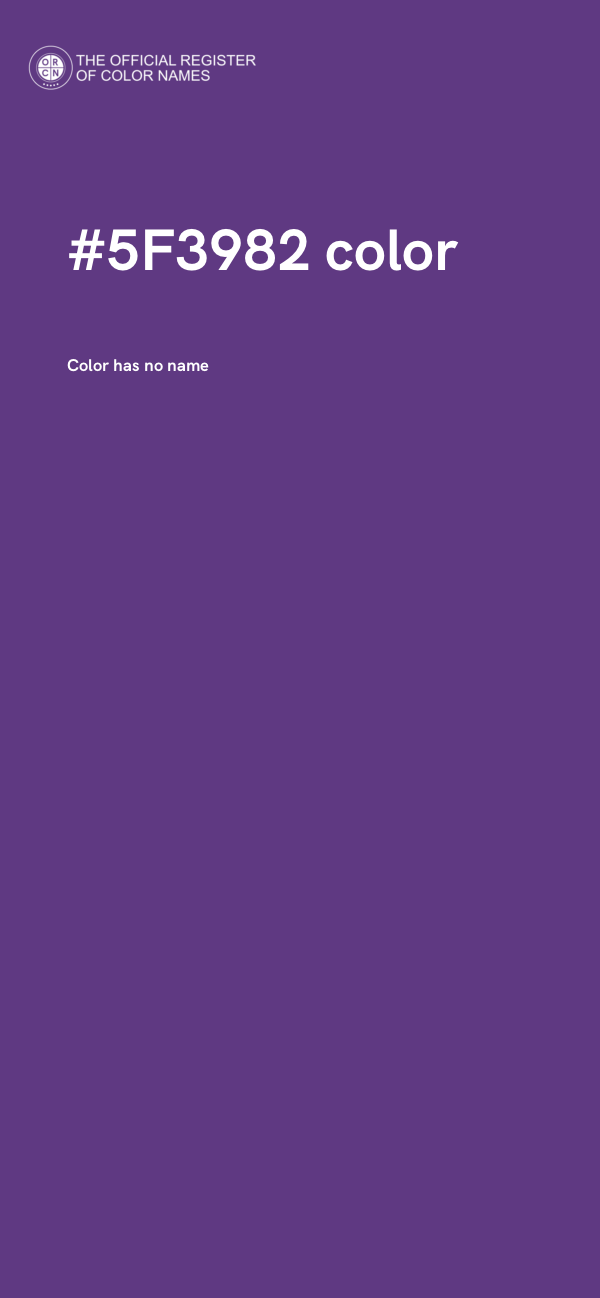 #5F3982 color image