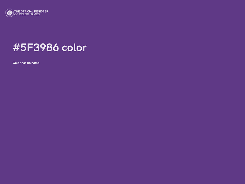 #5F3986 color image