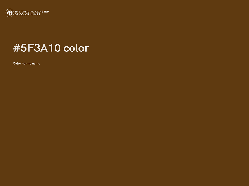 #5F3A10 color image