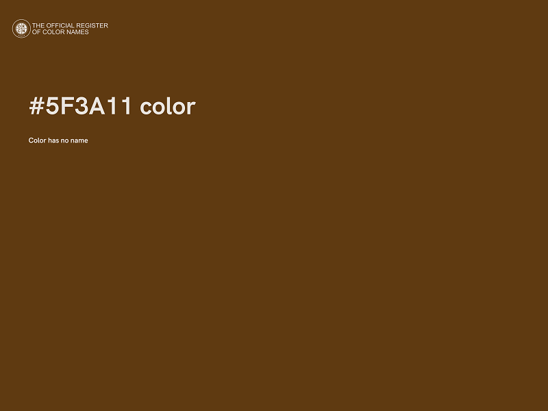 #5F3A11 color image