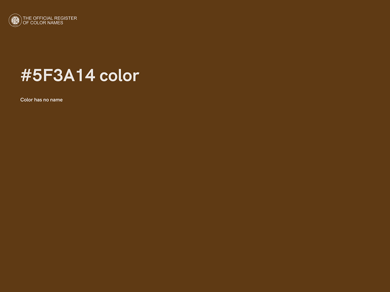 #5F3A14 color image