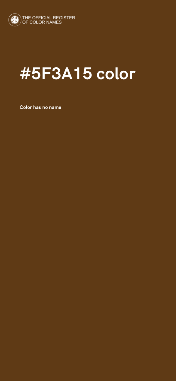 #5F3A15 color image