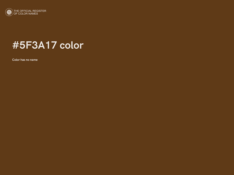 #5F3A17 color image