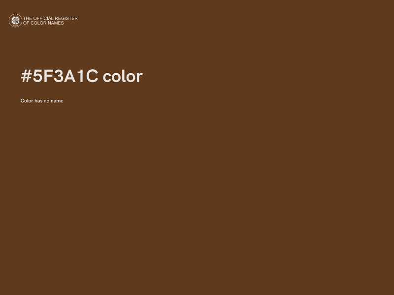 #5F3A1C color image