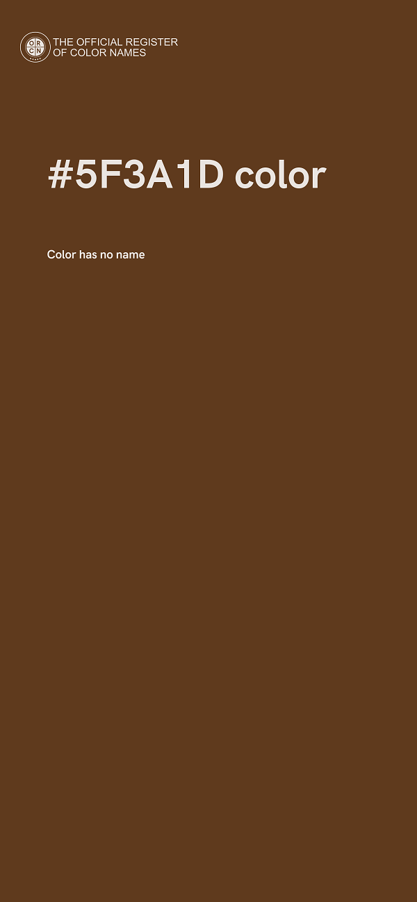 #5F3A1D color image