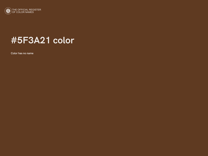 #5F3A21 color image