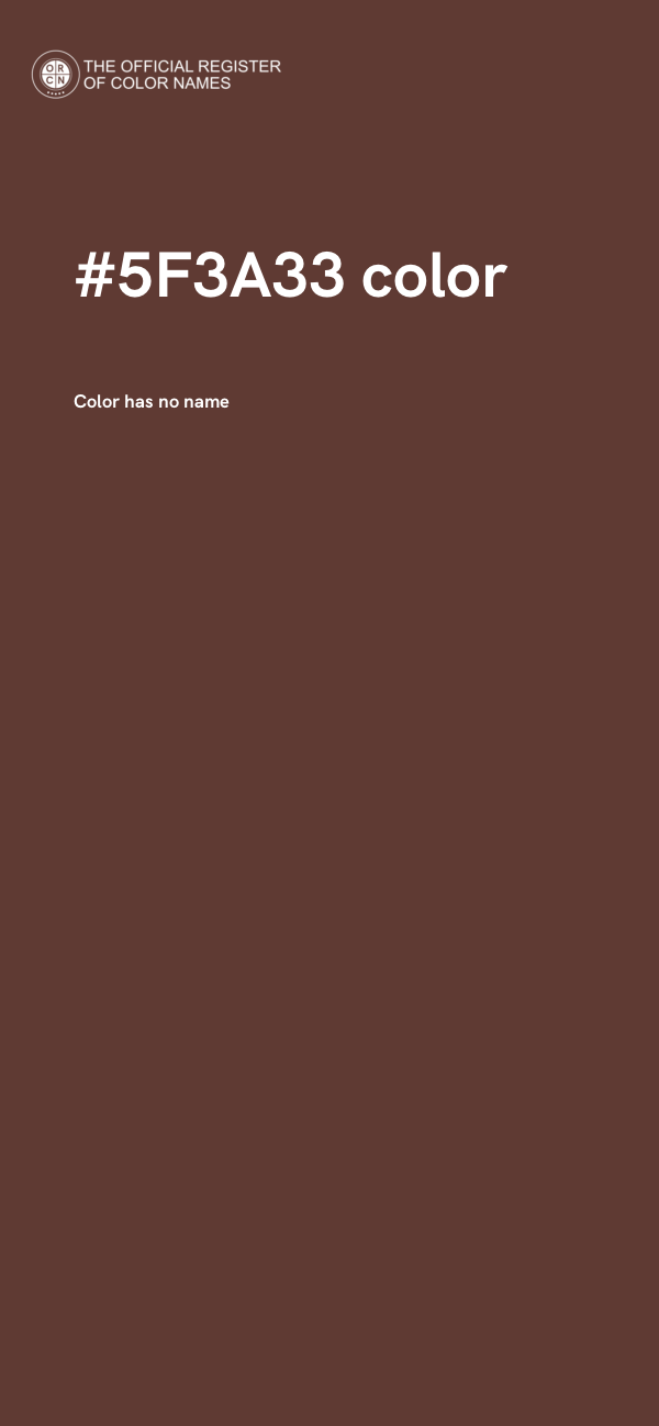 #5F3A33 color image