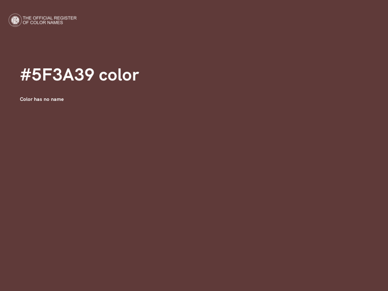#5F3A39 color image
