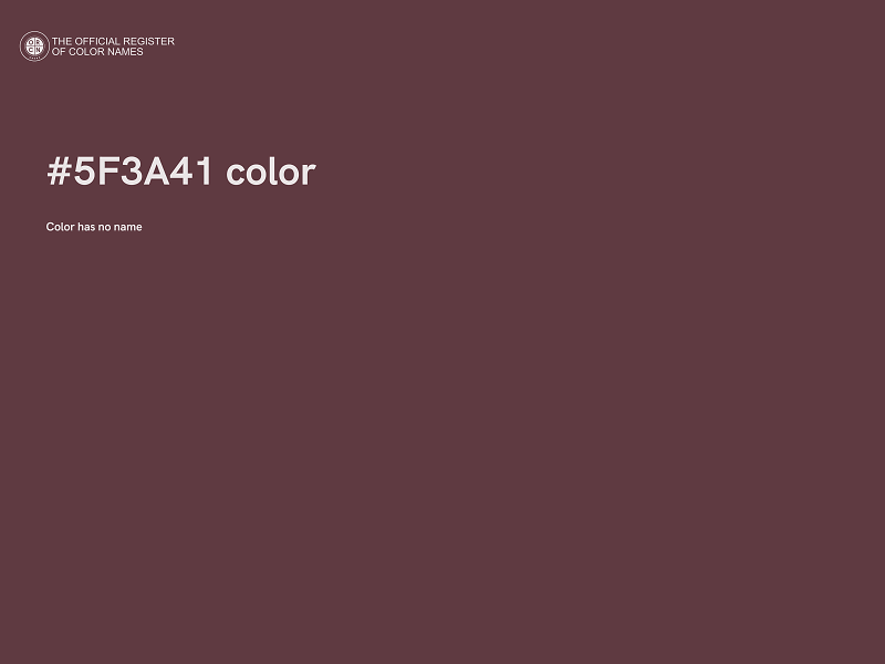 #5F3A41 color image