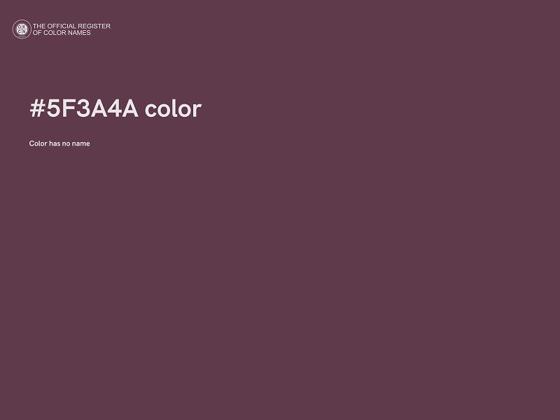 #5F3A4A color image