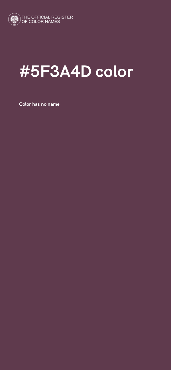 #5F3A4D color image