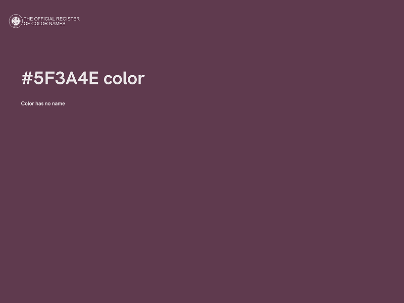 #5F3A4E color image