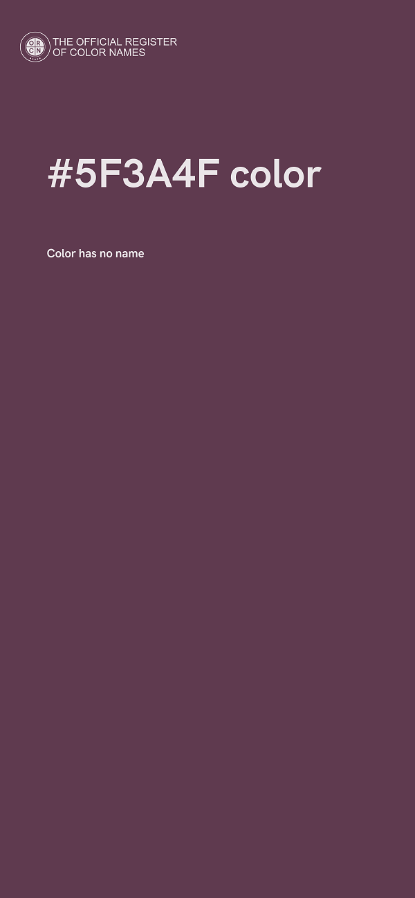#5F3A4F color image