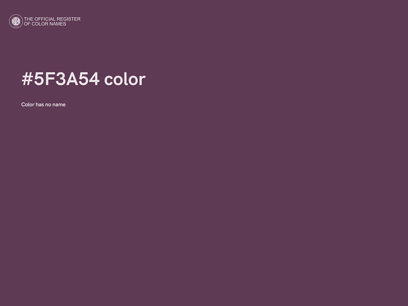 #5F3A54 color image