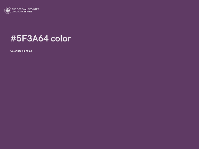 #5F3A64 color image