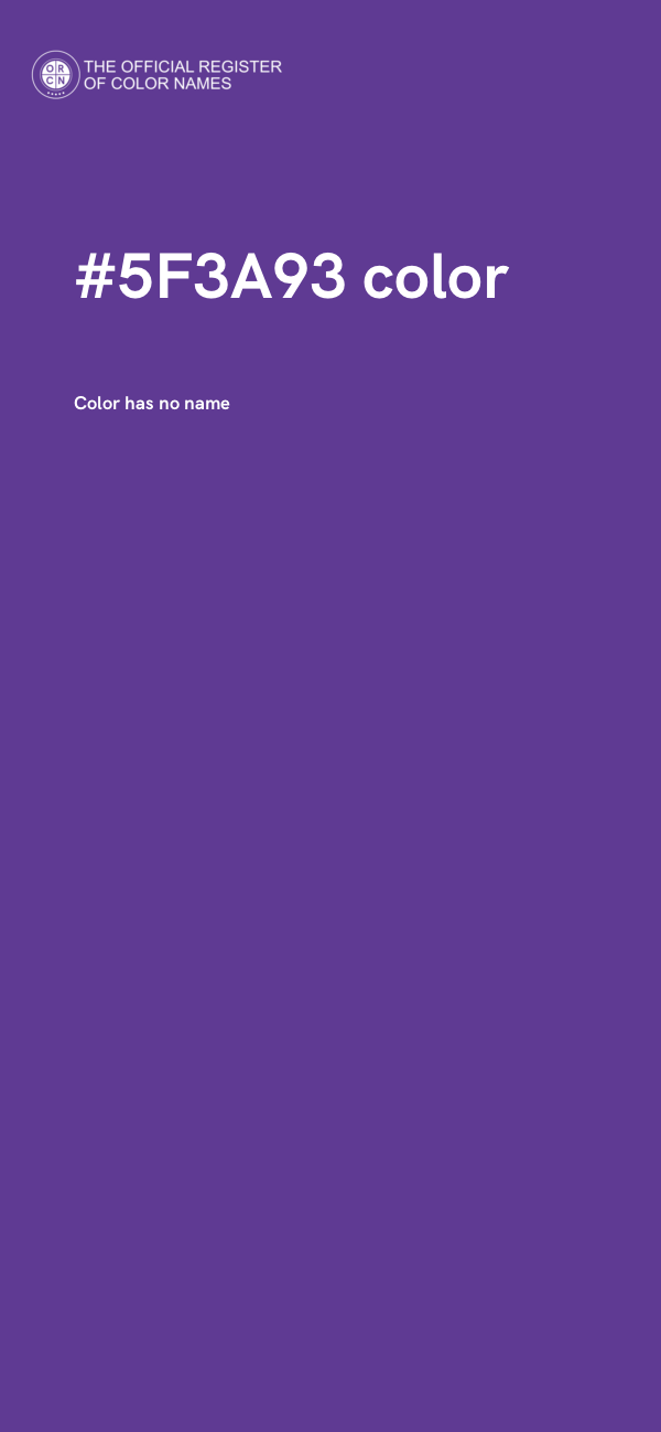 #5F3A93 color image