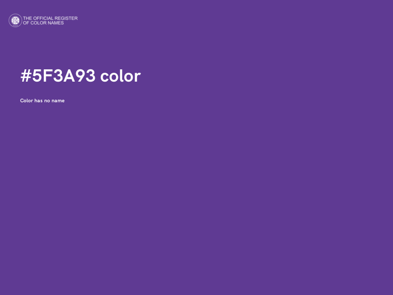 #5F3A93 color image