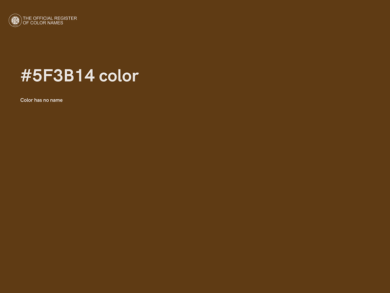 #5F3B14 color image