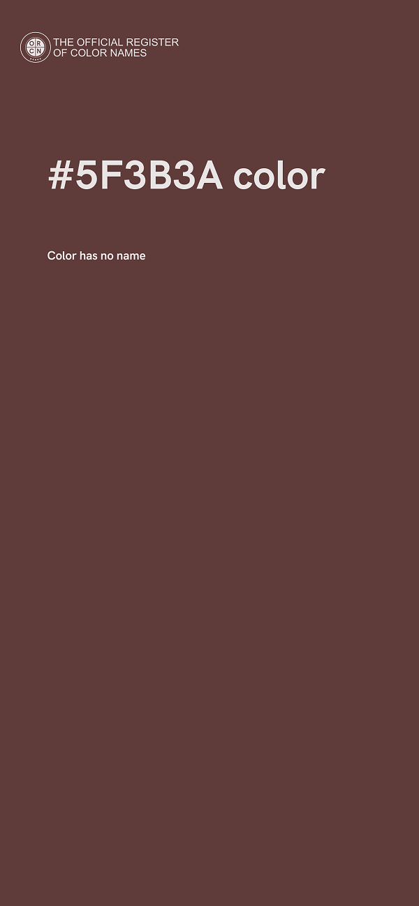 #5F3B3A color image