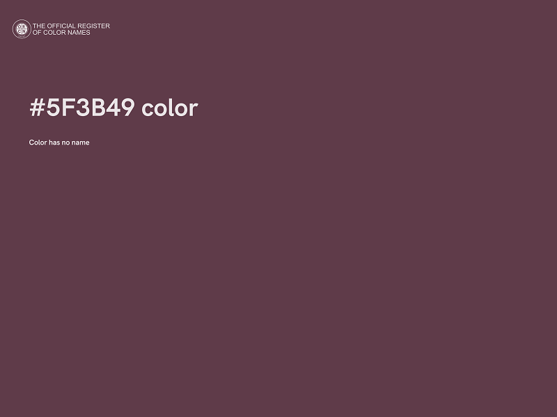 #5F3B49 color image