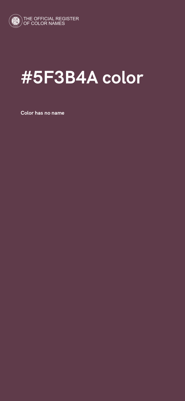 #5F3B4A color image