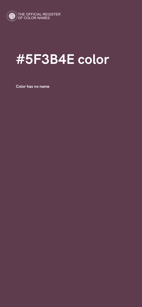 #5F3B4E color image