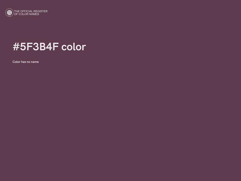 #5F3B4F color image