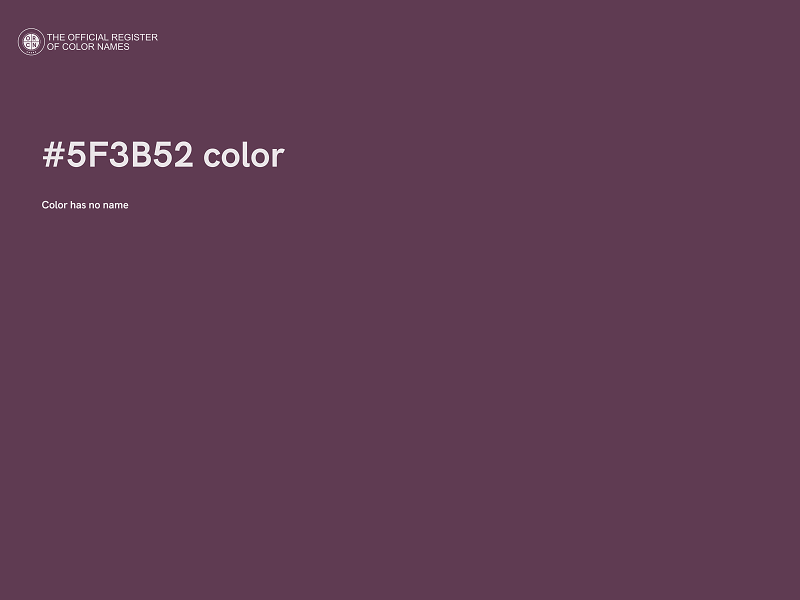 #5F3B52 color image