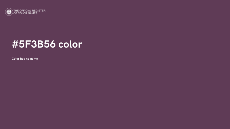 #5F3B56 color image