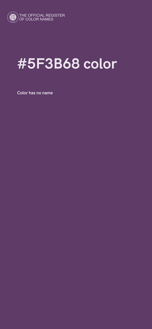 #5F3B68 color image