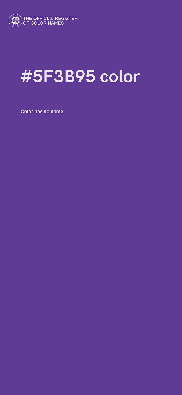 #5F3B95 color image