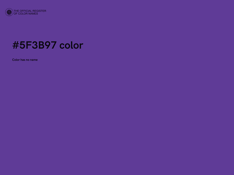 #5F3B97 color image