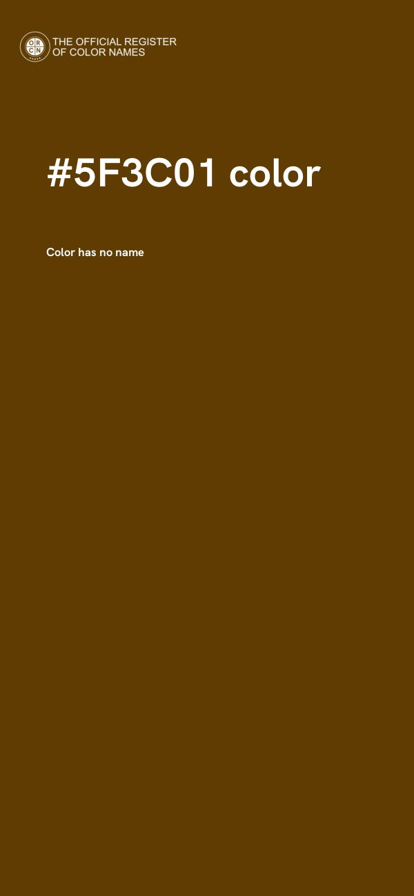 #5F3C01 color image