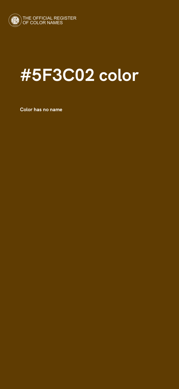 #5F3C02 color image