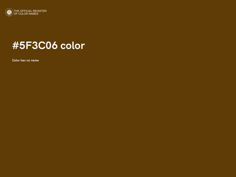 #5F3C06 color image