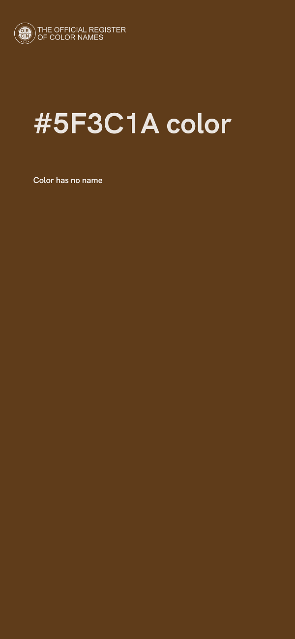 #5F3C1A color image