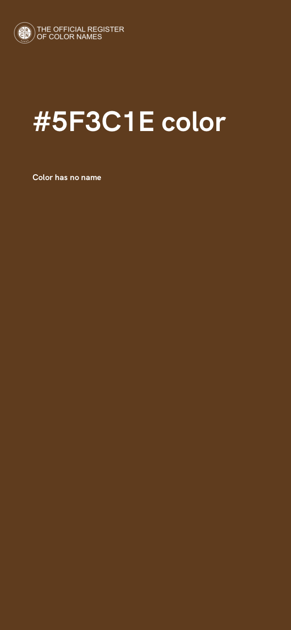 #5F3C1E color image